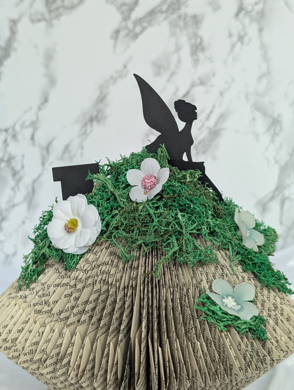 Fairy House Book Folding Art Sculpture