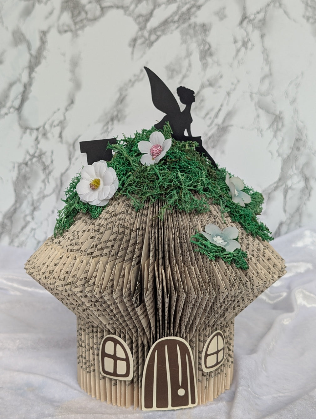 Fairy House Book Folding Art Sculpture