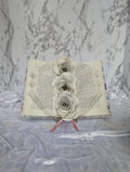 Paper Rose Open Book Folding Art Sculpture