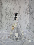 Bridal Gown Book Folding Art Sculpture