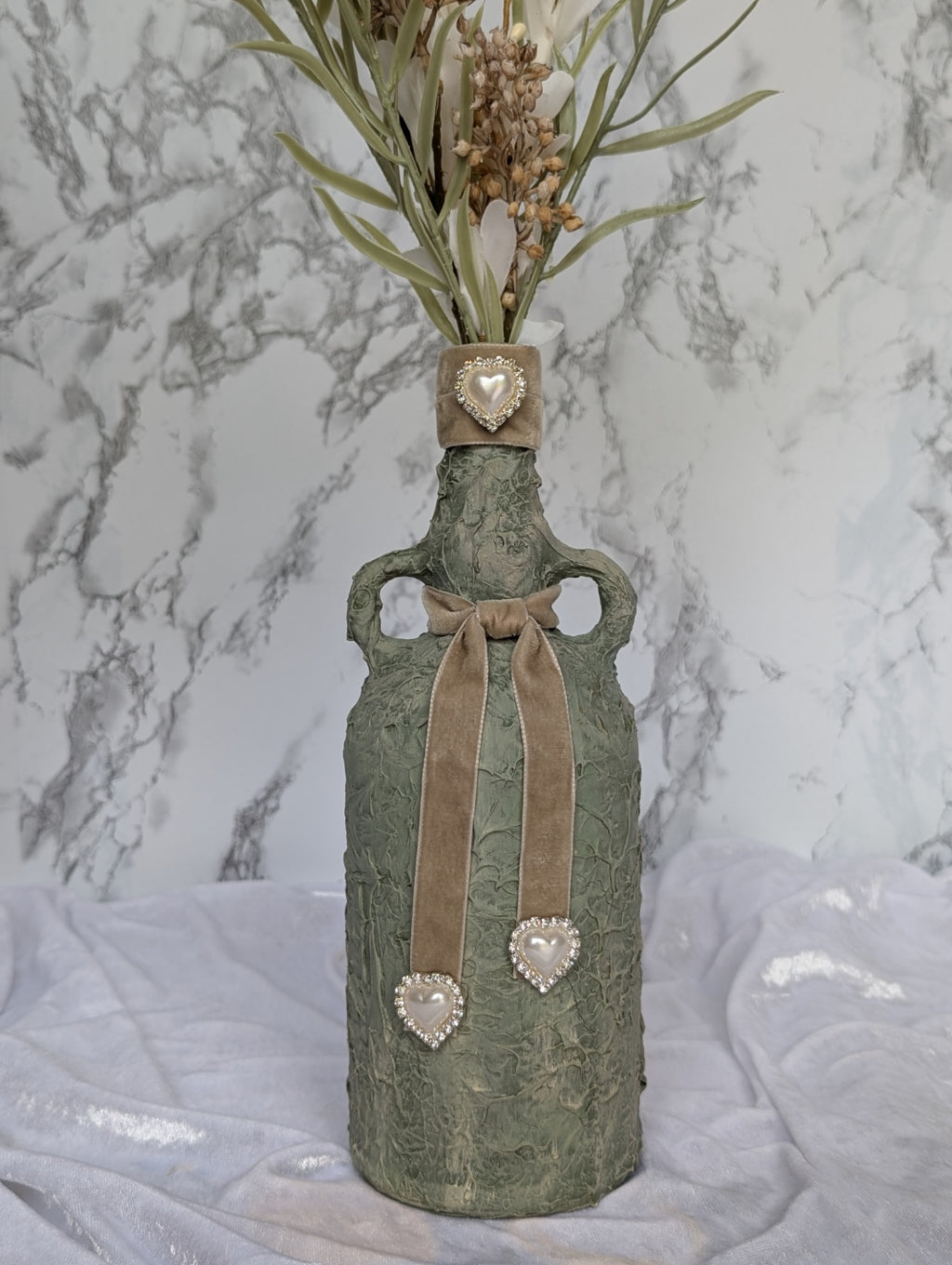 Rustic Elegance Textured Bottle Vase Set of 3