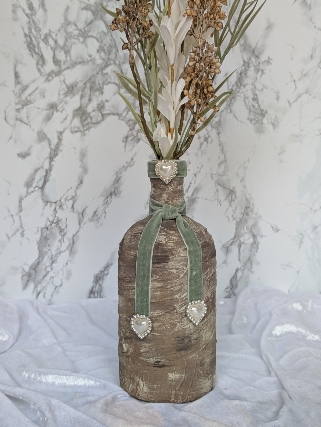 Rustic Elegance Textured Bottle Vase Set of 3