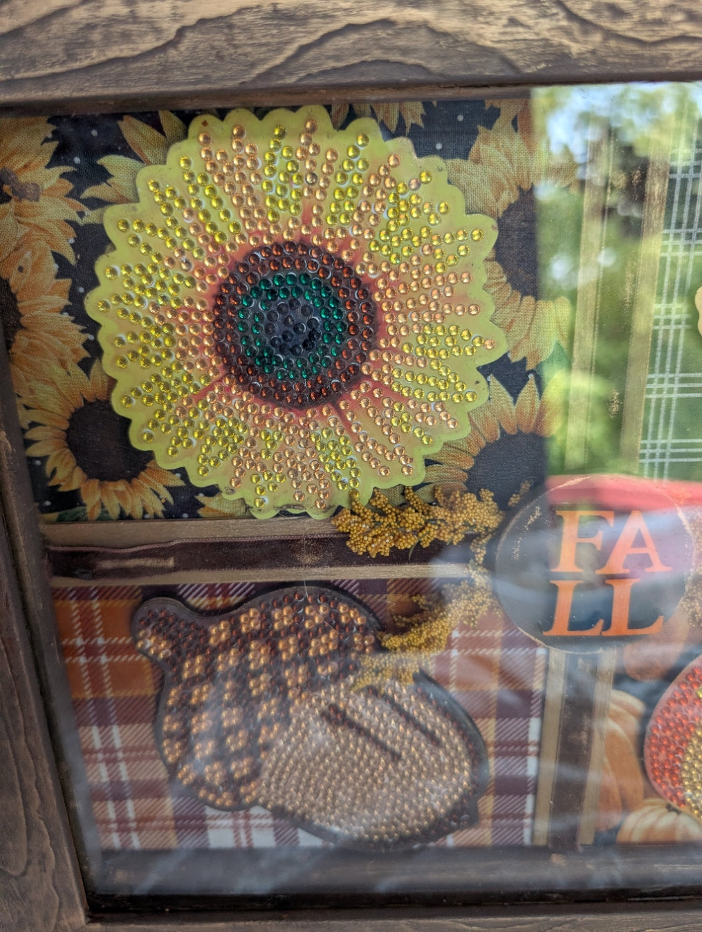 Fall Diamond Art Shadow Box Display