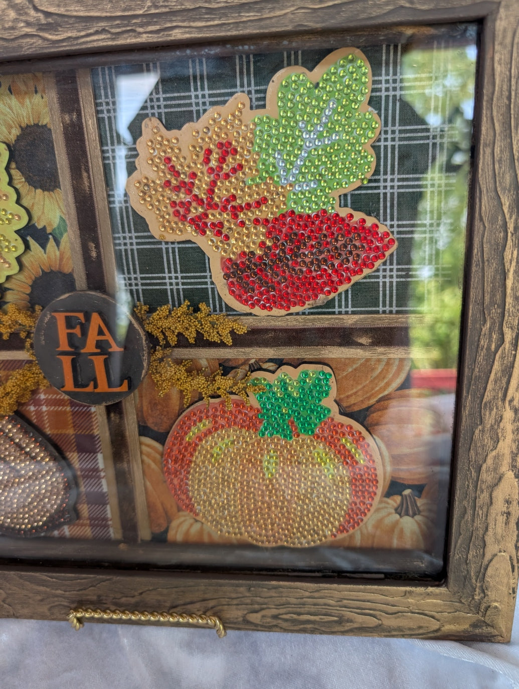 Fall Diamond Art Shadow Box Display