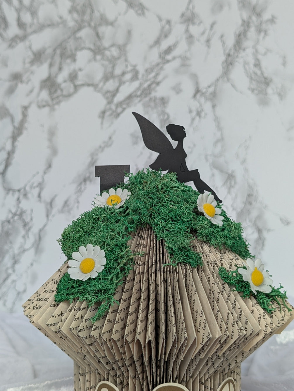 Fairy House Book Folding Art Sculpture