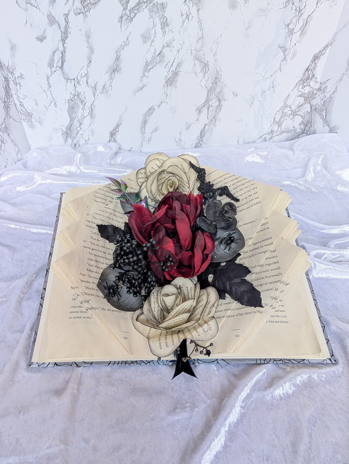 Gothic Folded Book Floral Arrangement