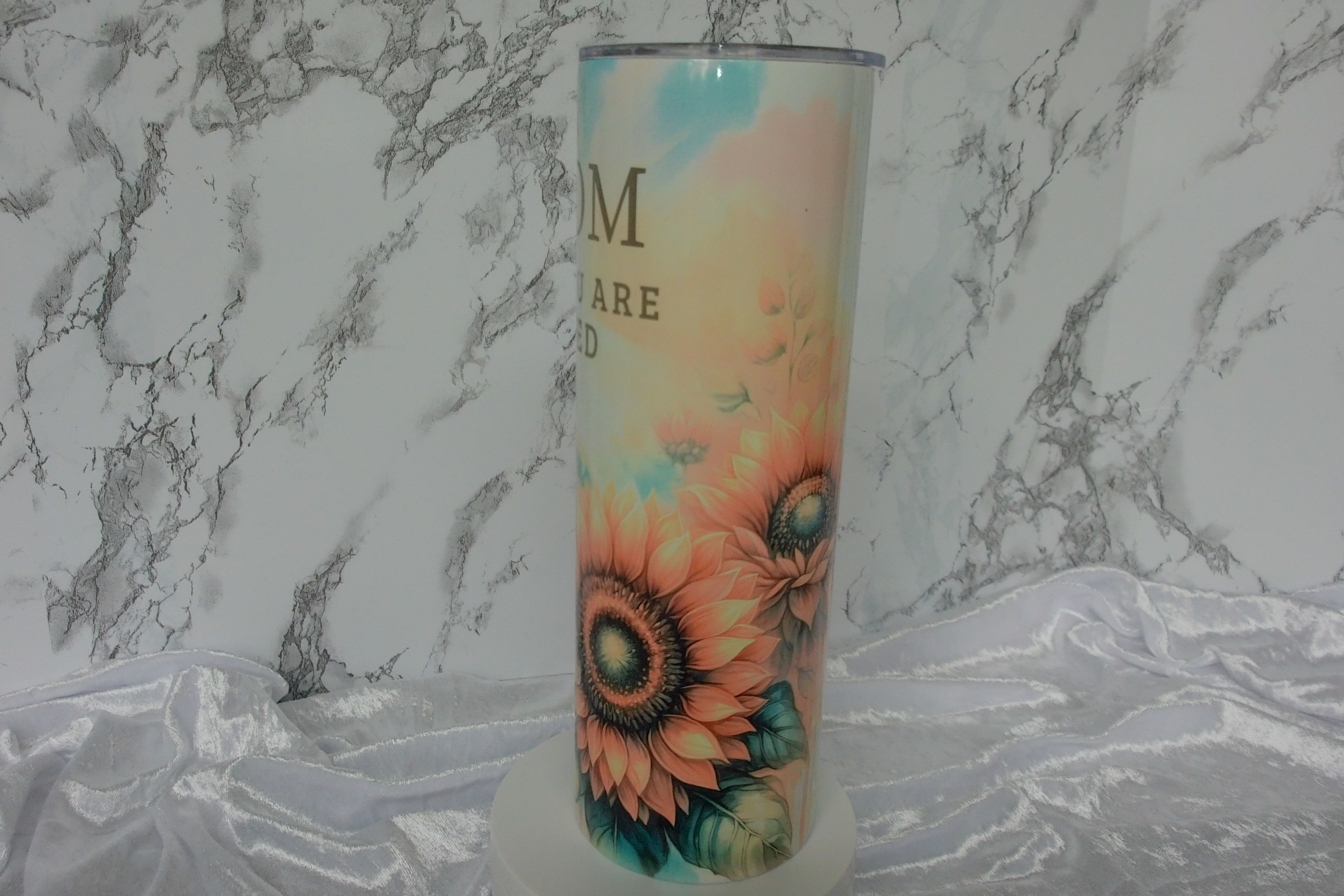 "Bloom Where You Are Planted" Sunflower Tumbler