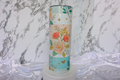 Pastel Rose & Gold Stars Floral Stripe Tumbler