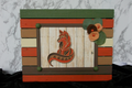 Layered Wood Fox Wall Hanging with Felt Flowers