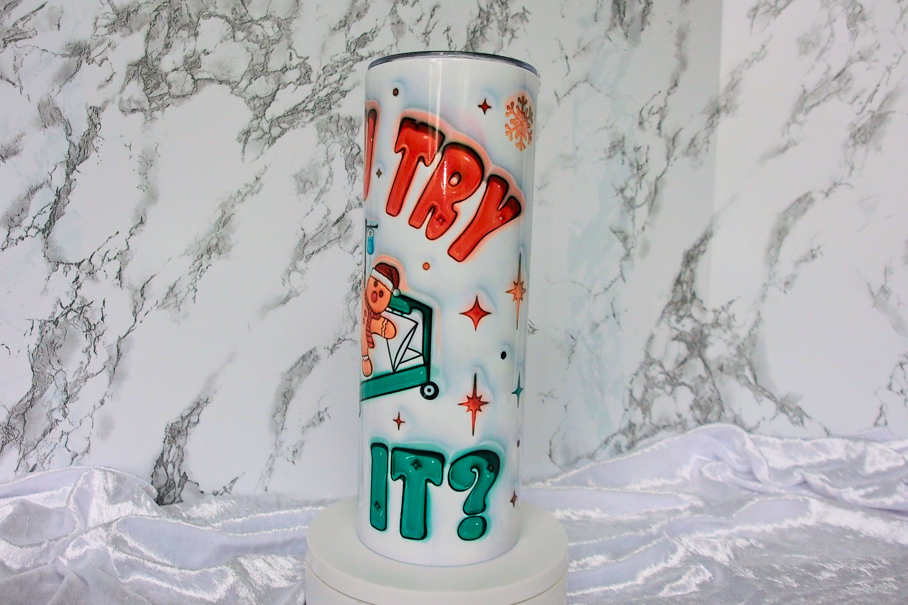 "Did You Try Icing It?" Nurse Gingerbread Christmas Tumbler