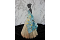 Floral Gowned Lady Book Folding Art Sculpture
