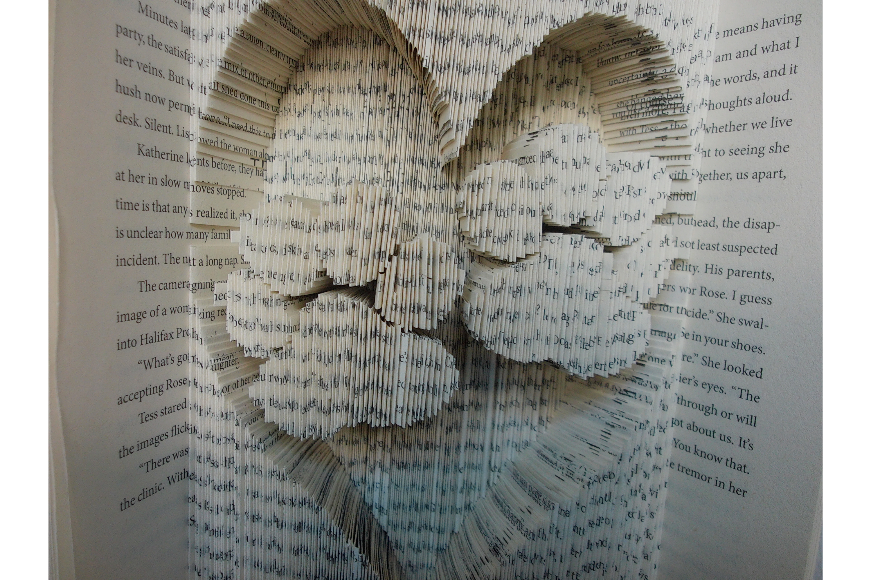 Paw Print Book Folding Art Sculpture