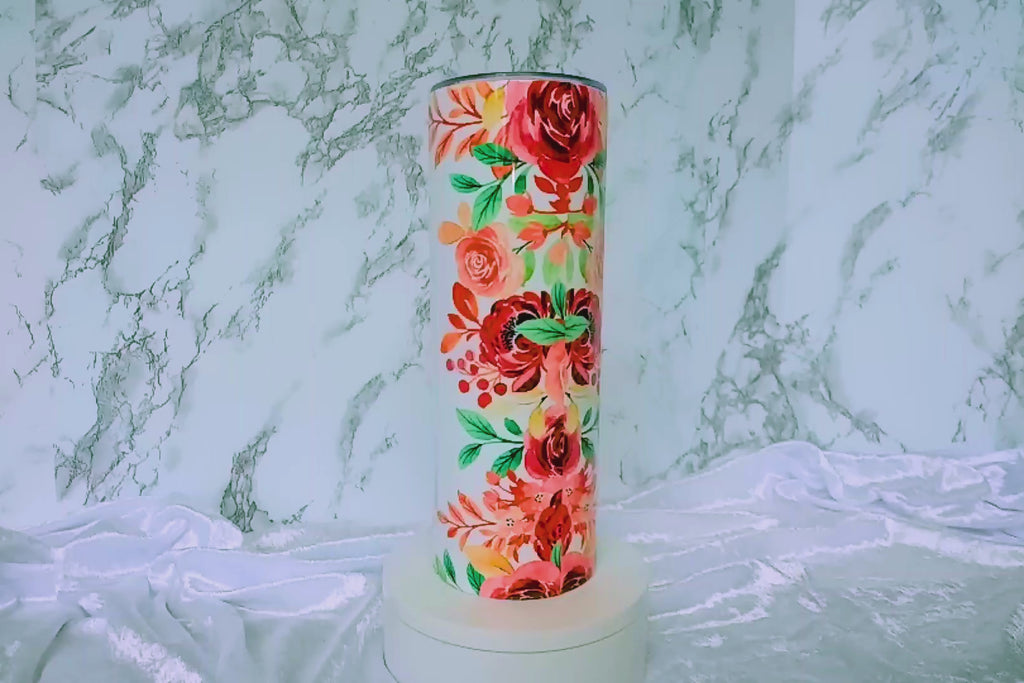 Pray On It, Over It, Through It Floral Tumbler